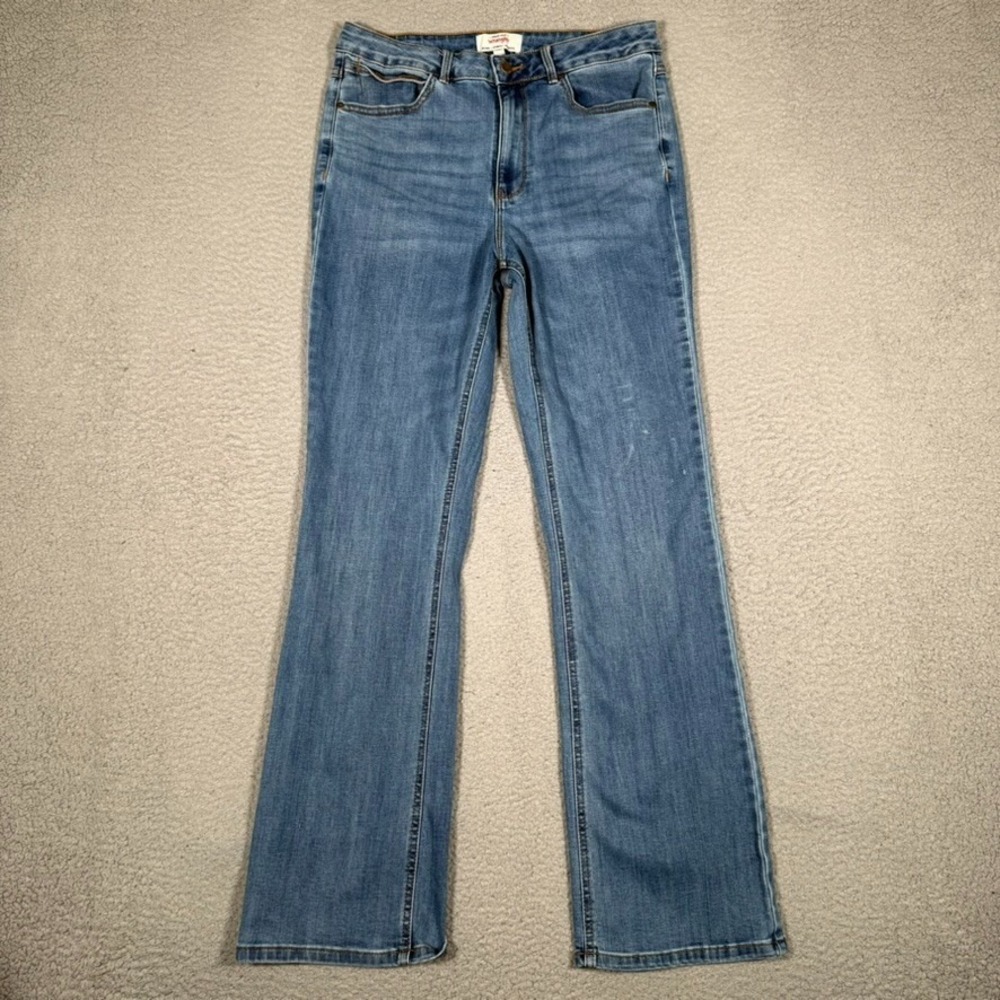 Wrangler Jeans Womens 10 29x31 Blue Bootcut Denim 5 Pocket Casual Preppy Logo